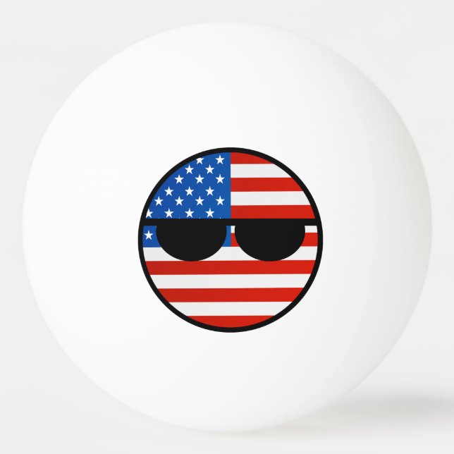 Balle De Ping Pong Funny Trending Geeky USA Countryball (Devant)