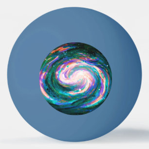 Balle De Ping Pong Galaxie émeraude et violette