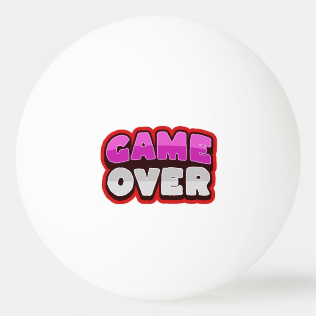 Balle De Ping Pong GAME OVER Boules de Ping Pong (Devant)