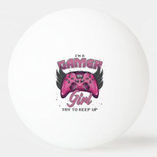 Balle De Ping Pong Gamer Girl design