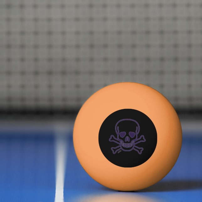 Balle De Ping Pong Ghost Crâne orange 3 étoiles ping pong ball (Filet)