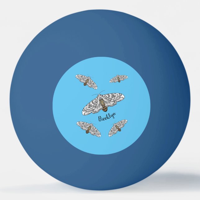 Balle De Ping Pong Giant leopard moth cartoon illustration  (Devant)