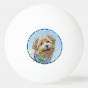 Balle De Ping Pong Glen of Imaal Terrier Peinture - Art original Chie