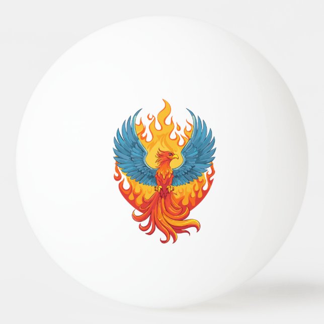 Balle De Ping Pong Glowing mythological Fantasy Phoenix Bird (Devant)