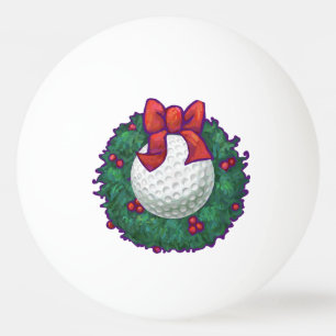 Balle De Ping Pong Golf Ball Christmas Wreath