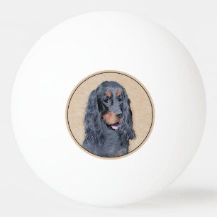 Balle De Ping Pong Gordon Setter Peinture - Joli art original chien