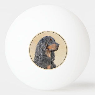 Balle De Ping Pong Gordon Setter Peinture - Joli art original chien