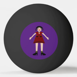 Balle De Ping Pong Gothique Halloween Vampire Lady