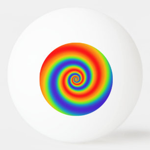 Balle De Ping Pong Gradient du Colorful Spiral Effect