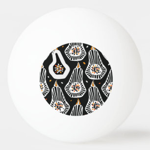 Balle De Ping Pong Graines Citrouilles stylisées : Conception transpa