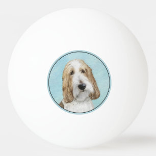 Balle De Ping Pong Grand Basset Griffon Vendeen - Art Chien original
