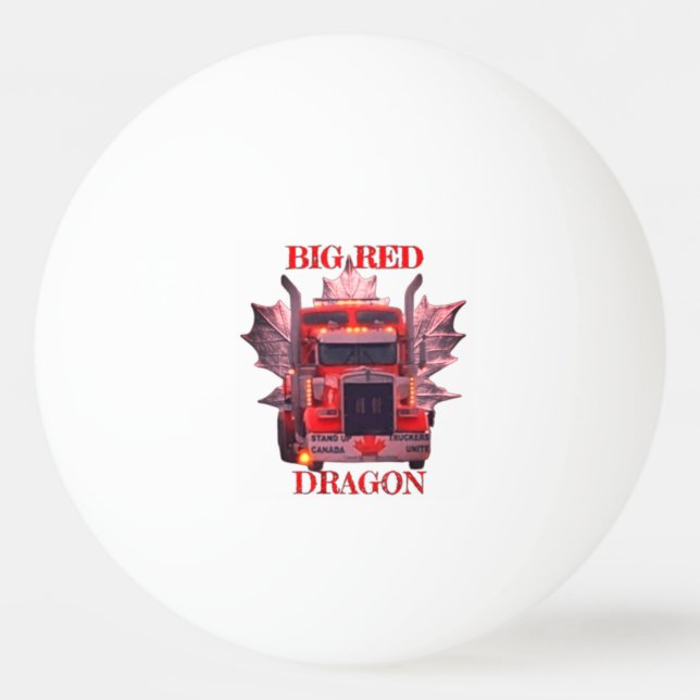 BALLE DE PING PONG GRAND DRAGON ROUGE (Devant)