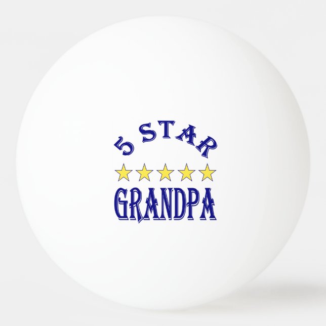 Balle De Ping Pong Grand-père cinq étoiles (Dos)