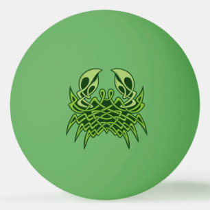 Balle De Ping Pong Green crab Celtic Knot