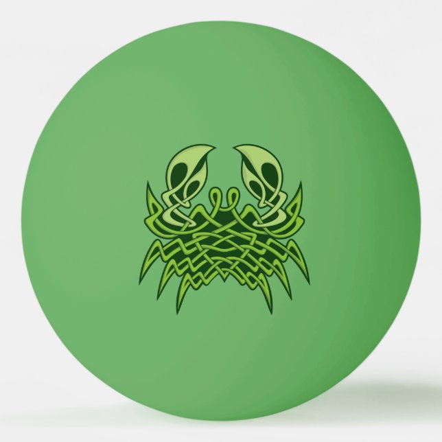 Balle De Ping Pong Green crab Celtic Knot (Devant)