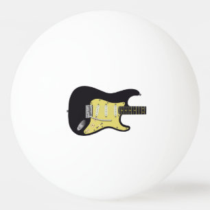 Balle De Ping Pong Guitare électrique noire