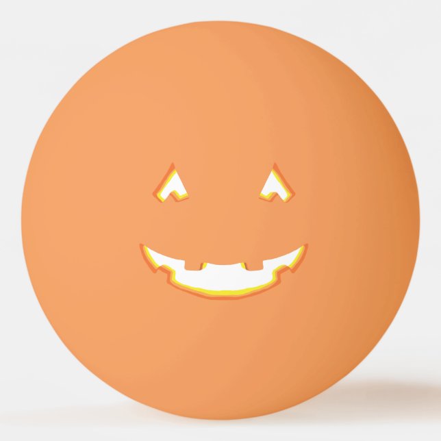 Balle De Ping Pong Halloween Jack-o'-lantern (Devant)