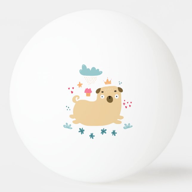 Balle De Ping Pong Happy Puggy Ping Ping Balls (Devant)