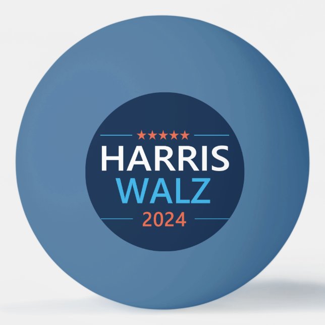 Balle De Ping Pong Harris Walz 2024 pour le président (Devant)