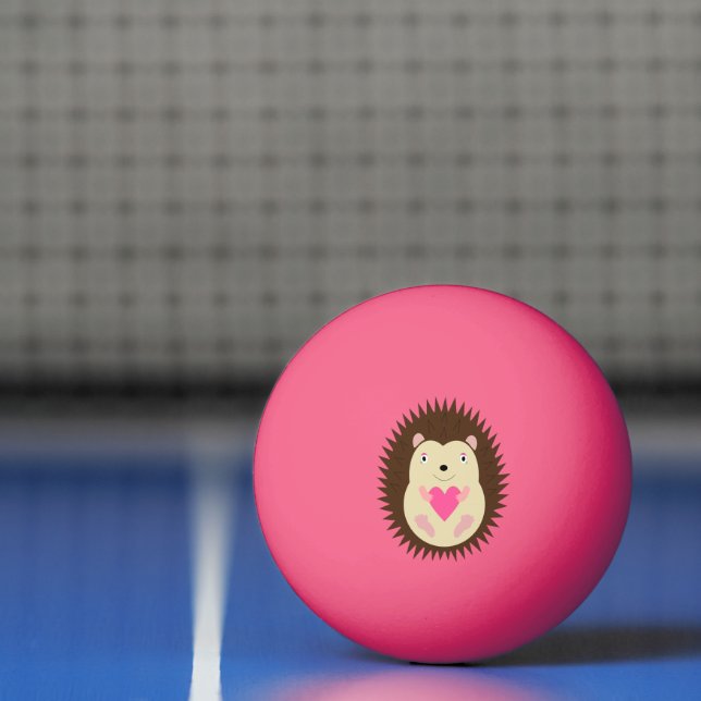 Balle De Ping Pong Hérisson Bébé Fille Rose Mignon (Filet)