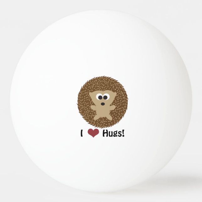 Balle De Ping Pong Hérisson I Heart Hugs (Devant)