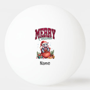 Balle De Ping Pong Hippo thème de Noël pour Ping Pong Player