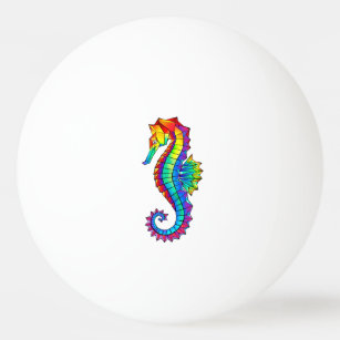 Balle De Ping Pong Hippocampe polygonal arc-en-ciel