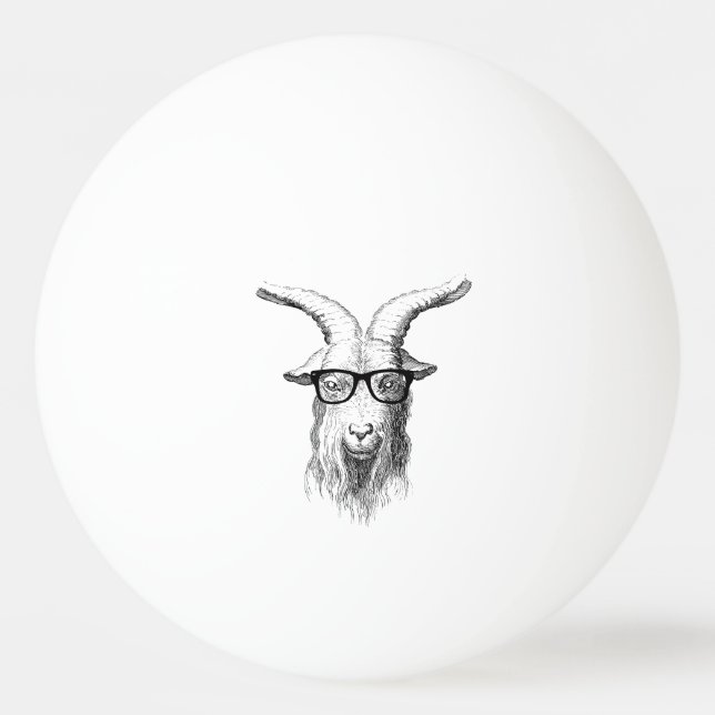 Balle De Ping Pong Hipster goat (Devant)
