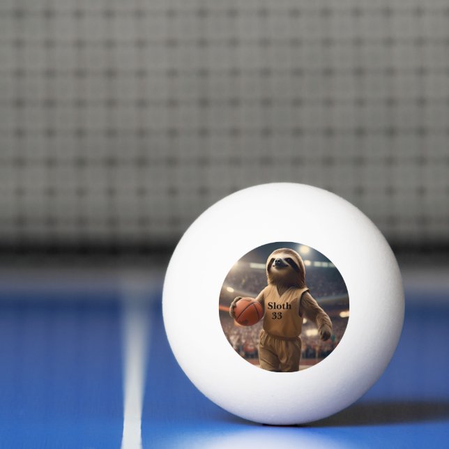 Balle De Ping Pong Hoops and Hangs : Le Slam Dunking Sloth, (Filet)
