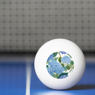 Balle De Ping Pong Hortensias Bleus Bel Arbuste Floral