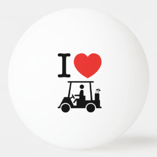 Balle De Ping Pong I chariot de golf de coeur (amour)