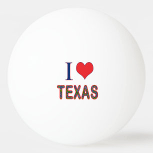 Balle De Ping Pong I (Coeur) Love Texas Bluebonnet