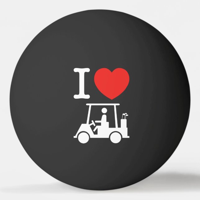 Balle De Ping Pong I Heart (Amour) Golf Panier Ping-Pong Ball (Devant)