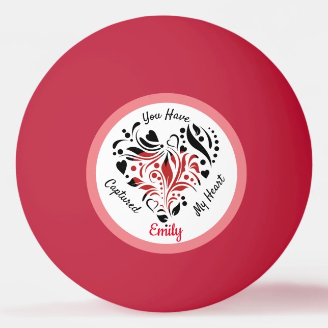 Balle De Ping Pong Idée cadeau de la Saint Valentin personnalisée (Devant)