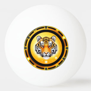 Balle De Ping Pong Illustration abstraite de tigre gras