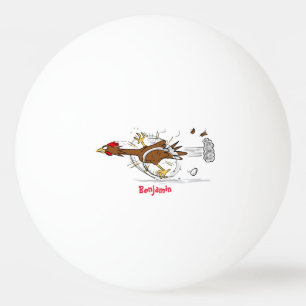 Balle De Ping Pong Illustration amusante de poulet cool