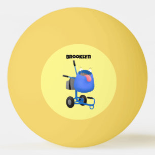 Balle De Ping Pong Illustration amusante du mélangeur de ciment bleu