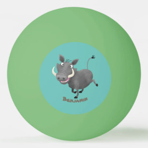Balle De Ping Pong Illustration amusante d'un cochon de phacochère af