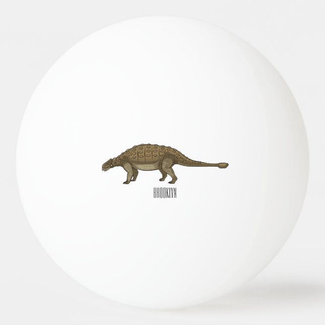 Balle De Ping Pong Illustration d'Ankylosaurus (Devant)
