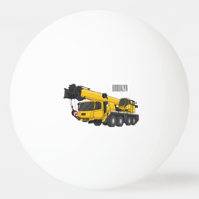 Balle De Ping Pong Illustration de camion de grue (Devant)