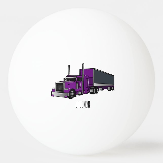 Balle De Ping Pong Illustration de camion semi-remorque (Devant)