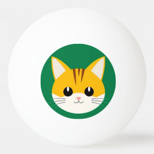 Balle De Ping Pong Illustration de chat mignon