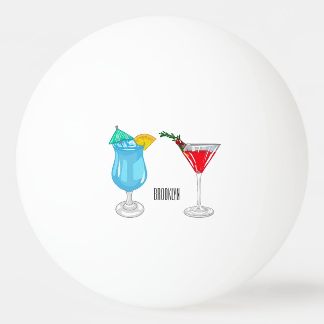Balle De Ping Pong Illustration de cocktail (Devant)