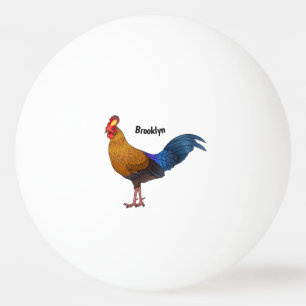 Balle De Ping Pong illustration de coq de Lafayette de bande dessinée