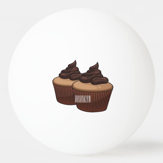 Balle De Ping Pong Illustration de Cupcake (Devant)