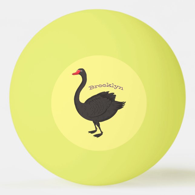 Balle De Ping Pong Illustration de cygne noir (Devant)