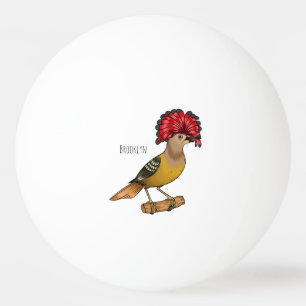 Balle De Ping Pong illustration de dessin animé d'oiseau gobemouche r