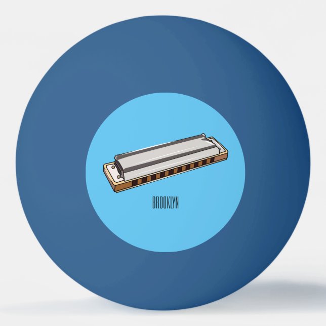Balle De Ping Pong Illustration de dessin d'Harmonica (Devant)