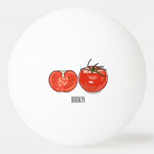 Balle De Ping Pong Illustration de dessin sur la tomate