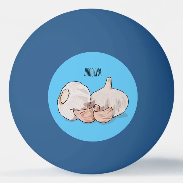 Balle De Ping Pong Illustration de dessin sur l'ail (Devant)